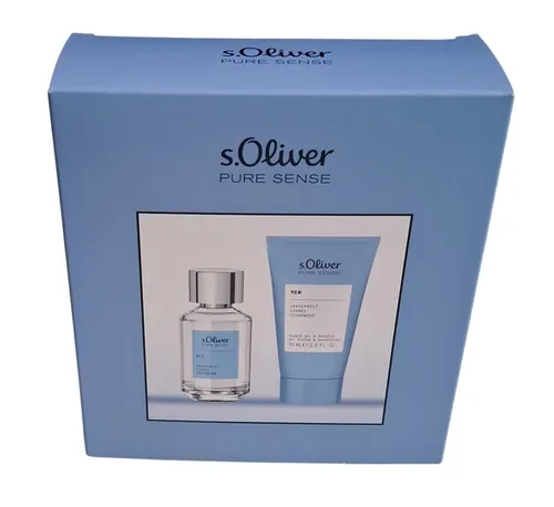 S.Oliver Pure Sense Men Set  Eau de Toilette  Natural Spray 30ml Duschgel 75 ml