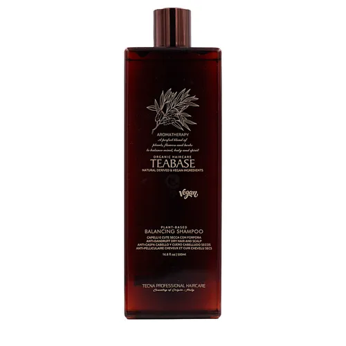 Tecna Teabase Aromatherapy Balancing Shampoo 500ml - Anti-Schuppen Shampoo für trockene Kopfhaut, mit ätherischen Ölen für gesunde, kräftige Haare. Ideal für eine sanfte Reinigung und Pflege.