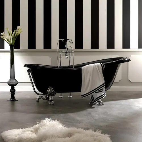 Exklusive freistehende Badewanne aus Acryl - Luxus für Ihr Badezimmer - Oval geformte Badewanne aus hochwertigem Acryl, 70 cm hoch und in elegantem Schwarz. Ideal für entspannende Momente und stilvolle Badezimmergestaltung.