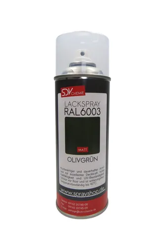 400ml LACKSPRAY RAL 6003 OLIVGRÜN matt Tarnfarbe  Militärlack SCHNELL TROCKNEND