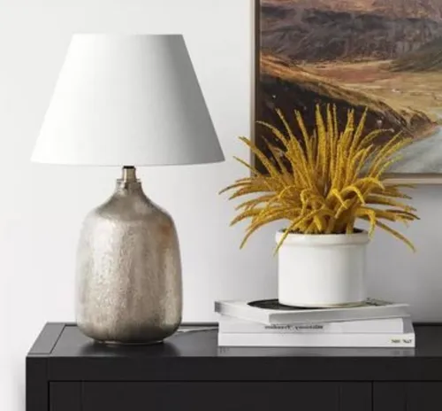 AMBIENTE-LEBENSART.DE Designer-Lampenschirm Schwarz mit Gold-Innenfläche - Lampenschirm in konischer Form (Ø 25 cm) für stilvolle Beleuchtung und elegantes Ambiente in jedem Raum.