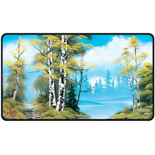 MTG Spielmatte - Ultra Pro - Bob Ross Lakeside Path - TCG Spielmatte mit stilvollem Design, ideal für Spieleabende und Turniere, sorgt für eine angenehme Spieloberfläche.