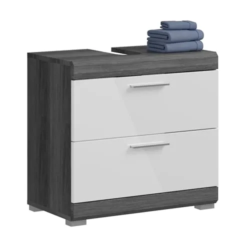 furnling Waschbeckenunterschrank Scott - Eleganter Badmöbel mit 2 Schubladen, viel Stauraum und pflegeleichter Oberfläche, ideal für moderne Badezimmer und nachhaltig aus FSC®-zertifiziertem Holzwerkstoff.