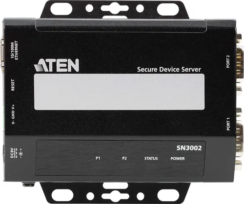 ATEN 2-Port RS-232 Geräteserver SN3002 - Externer Geräteserver für RS-232 über Ethernet, unterstützt bis zu 16 gleichzeitige Benutzer und ideal für die Integration in UNIX, Linux und Windows Systeme.