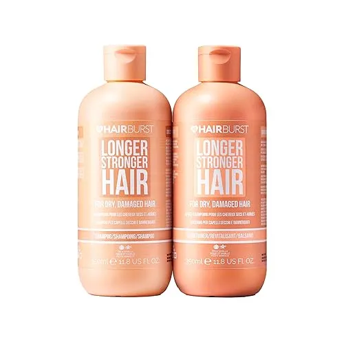 HAIR BURST Shampoo & Conditioner Set für trockenes Haar - Haarwuchsfördernde Shampoos, bietet intensiven Farbschutz und Pflege mit natürlichen Inhaltsstoffen wie Mandelöl und Vanilleextrakt für strahlendes, gesundes Haar.