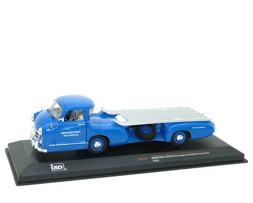 Mercedes-Benz Rennwagen-Schnelltransporter 1955 IXO RAC342 1:43 - Modellautos LKW, detailgetreue Nachbildung mit OVP, ideal für Sammler und Motorsport-Fans.