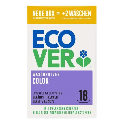 Ecover Waschmittel Color Lavendel Eukalyptus, Pulver 1,35kg