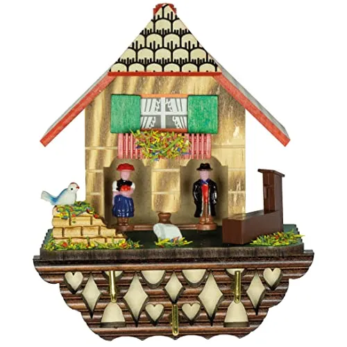 Trenkle Wetterhaus mit Schlüsselbrett, bunt, aus Holz TU 1804 - Wetterstationen: Charmante Wetterstation mit praktischem Schlüsselbrett, handgefertigt aus hochwertigem Holz in Deutschland.