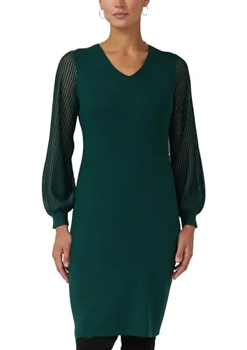 s.Oliver Black Label Feinstrickkleid Langarm in grün von s.Oliver