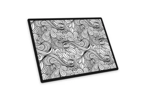 itenga Schreibtischunterlage itenga Schreibunterlage V1 Motiv Line Art Schwarz Weiss