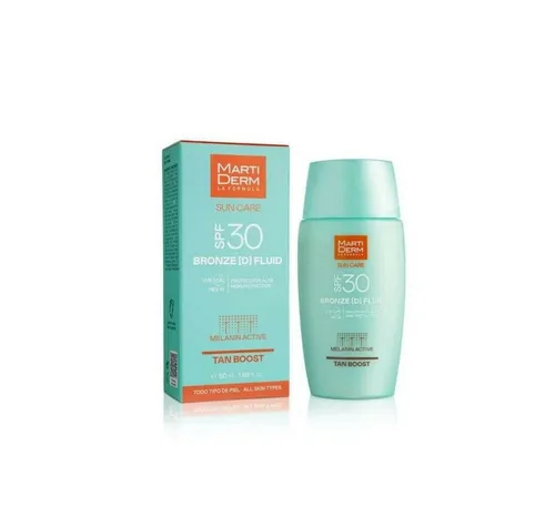 Martiderm Körperpflegemittel Bronzed Fluid SPF30 50ml - Erleben Sie den perfekten Bräunungsschutz mit Martiderm Bronzed Fluid. Diese alkoholfreie, wasserfeste Formel eignet sich für alle Hauttypen und bietet zuverlässigen Schutz mit SPF30. Ideal für den täglichen Gebrauch!