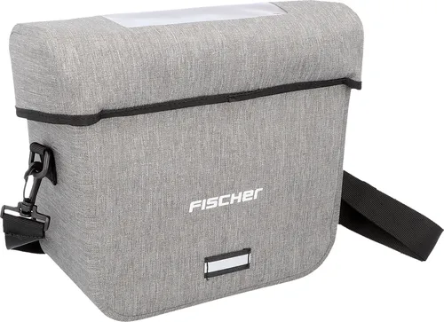 FISCHER 50652 TASCHE LENKER CITY Lenkertasche PLUS Cita - Fahrradtaschen, praktische und stylische Lenkertasche in Grau mit viel Stauraum für Ihre Fahrten in der Stadt.