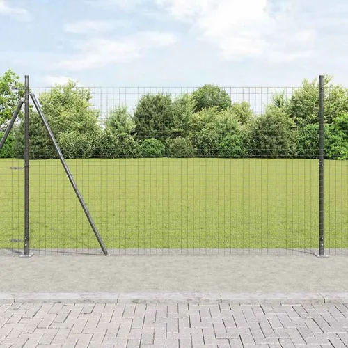 vidaXL Zaunpfosten mit Bodenplatten 7 Stk. Ø32mm 83,5cm Stahl Verzinkt - Gartenzäune: Robuste, verzinkte Stahlpfosten für dauerhafte Zäune, wetterfest und ideal für Gartenprojekte. Enthält 14 Teile für einfache Montage.