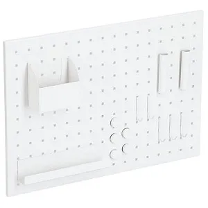 Zeller Memoboard mit Utensilien, Metall, weiß - Präsentation: Individuell gestaltbare Magnettafel mit flexiblen Utensilien und vielseitiger Wandmontage für kreative Organisation.