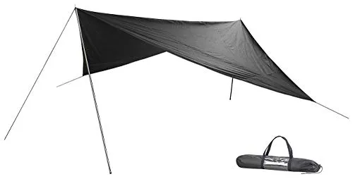 Semptec Urban Survival Technology Tarp: Leichtes und Robustes Outdoor-Sonnensegel, 3 x 3 m, mit Zubehör (Sonnensegel Strand leicht, Sonnenschutz Strand, wasserdichte Taschen)
