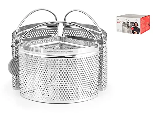 Packung mit 3 bürgerlichen runden Keilen aus Edelstahl 18 cm - Siebe & Spitzsiebe – Rostfreier Edelstahl, elegant und modern, perfekt für stilvolles Servieren.