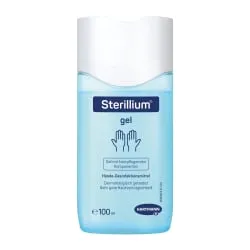 BODE Chemie GmbH Sterillium® gel Händedesinfektion, Hygienisches Händedesinfektionsgel für den Einsatz zu Hause oder unterwegs, 100 ml - Flasche 981990