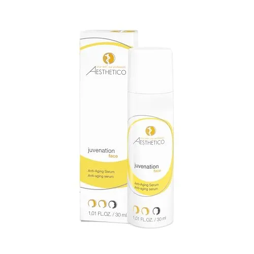 AESTHETICO juvenation 30 ml - Anti-Aging-Serum - Tagespflege mit Hyaluron für intensiv feuchtigkeitsspendende Wirkung. Reduziert Fältchen, verbessert das Hautbild und fördert die Zellerneuerung für ein strahlendes, jugendliches Aussehen.