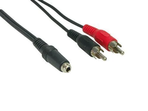 Audio Adapter 3,5mm Klinke Buchse / 2x Cinch Stecker 0,2m