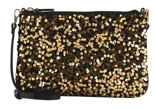 Coccinelle Best Paillettes Crossbody Bag Golden/Noir