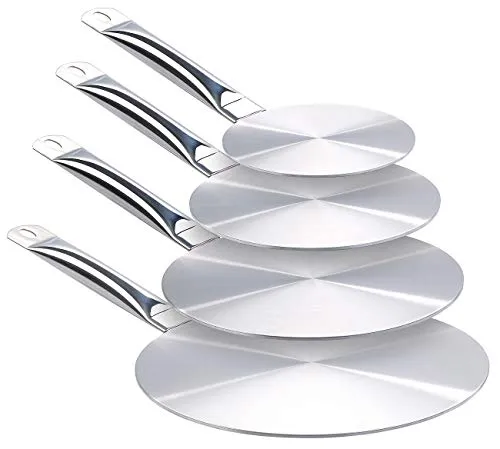 Rosenstein & Söhne Induktionsadapter: 4 Universal-Adapterplatten für Induktions-Kochfelder - Kochfelder: Verwandle jedes Kochgeschirr in Induktionsgeeignet! Schnelles Erhitzen in nur 2 Minuten auf bis zu 120 °C mit abnehmbaren, kühlen Hebern.