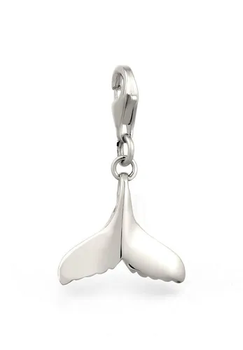 Nenalina Walflosse Karabiner Charm Anhänger aus 925 Sterling Silber - Eleganter Clasp Charm für Damen, gefertigt aus hochwertigem 925er Sterlingsilber mit Karabinerhaken, ideal für individuelle Bettelarmbänder und als besonderes Geschenk zu jedem Anlass.