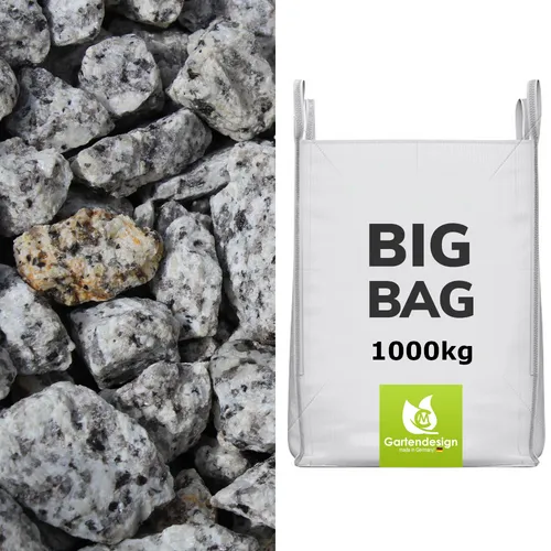 Fichtelgebirgs Granit Splitt 16/32mm im BigBag - 1000 kg - Hochwertiger Granit Splitt, ideal für Garten- und Landschaftsbau. Robust und langlebig, verleiht jedem Projekt eine edle Note.