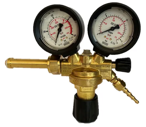 Rothenberger Industrial Sauerstoffdruckminderer - für Roxy 400L & Dreigas-Anlage, mit Flammenrückschlagventil für maximale Sicherheit und präzise Druckregulierung