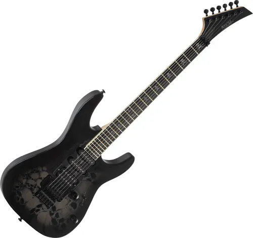 Rocktile Pro JK150-BSK E-Gitarre Skull - E-Gitarre mit 2 Singlecoils und 1 Humbucker, ideal für vielseitige Klänge. Perfekt für Rock- und Metal-Liebhaber!
