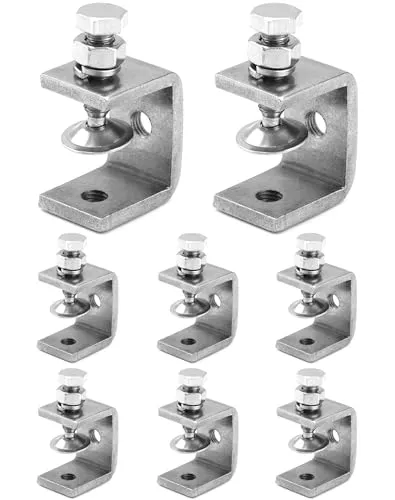 8er-Set Edelstahl C-Klemmen