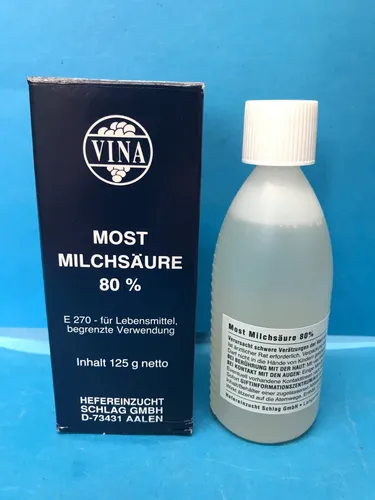 Vina Nr. 23000 Milchsäure Most-Milchsäure 125 Gramm, E270  Milchsäure Most-Milch