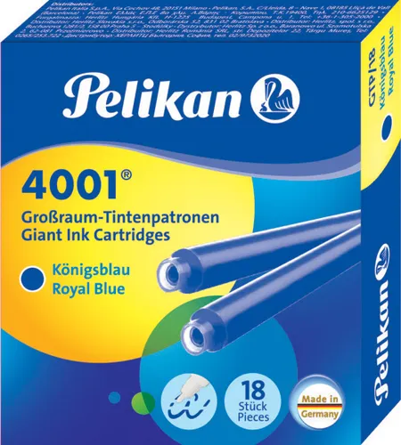 Pelikan Großraum-Tintenpatronen 4001 GTP/18 königsblau 18 Patronen