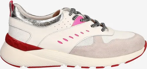 Maripé Sneaker 28287 - Stylische Damen Sneaker aus Rauleder in Weiß - Damen Sneaker mit einzigartigem Design, Cut-out und Zierlochung. Ideal für modebewusste Frauen, die Komfort und Stil schätzen.