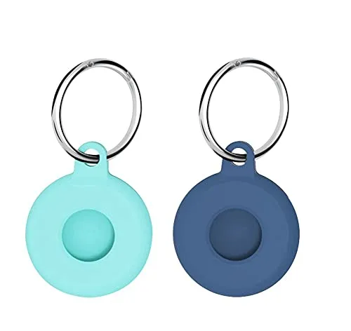 Zcooooool 2pcs Verdicktes airtag anhänger Silikonschutz hülle Für Apple Airtags Waschbarer Airtag Halter, airtag schlüsselanhänger, airtag hülle