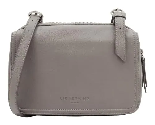 LIEBESKIND Berlin Damen-Umhängetasche „Mareike S“ I Crossbody Bag Damen aus Leder mit verstellbaren Schulterriemen I Damen-Schultertasche, großzügige Fächer mit Reißverschluss I Shoulder Bag schwarz