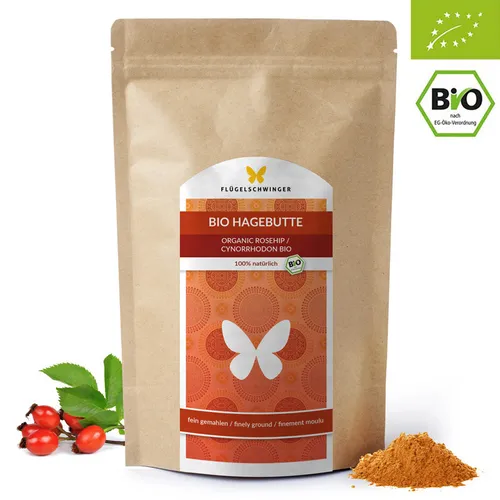 1000g BIO Hagebutten Pulver zertifizierte Bio Qualität