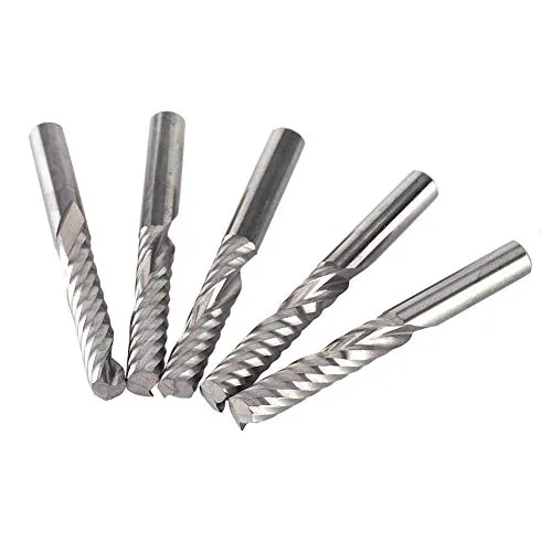 5pcs 6mm Wolframcarbid Single Flute End Fräser Fräser Spiral CNC Fräser Fräser für CNC Schneidemaschine