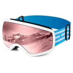 EasYoung Skibrille Kinder UV-Schutz Anti-Fog Helmkompatibel (4-12 Jahre)
