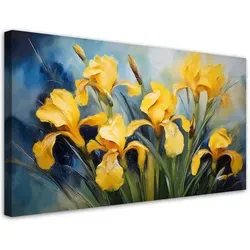 Feeby Leinwandbild Gelb, 80x40 cm – Stilvolle Wanddeko von Feeby