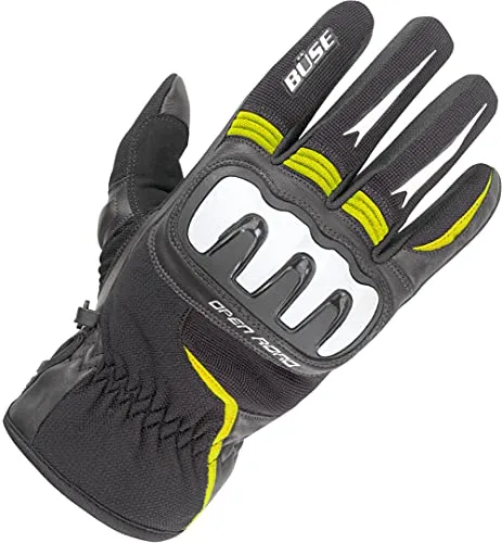 Büse Open Road Sport Handschuhe (Black/Neon,9 (L)) von BÜSE