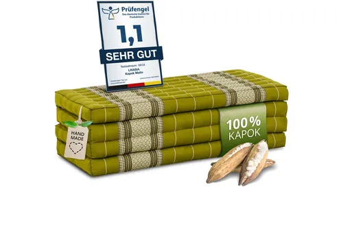 Klappmatratze Faltmatratze 110 cm breit (Classic) in grün von livasia