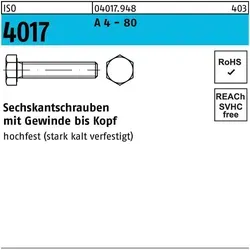 Reyher Sechskantschrauben ISO 4017 A 4-80 M 12x100 (25 Stück) - Schrauben in höchster Qualität aus Deutschland, ideal für sichere Verbindungen mit 12 mm Gewinde und 100 mm Länge. Perfekt für Bauprojekte und Reparaturen.