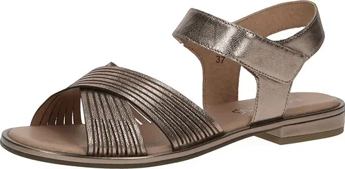 Caprice Sandalette - Taupe Metallic Kunstleder Größe: 39 Normal