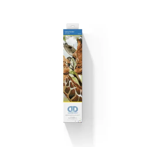 DIAMOND DOTZ DD8.017 - 5D Diamond Painting Set Giraffen - Kreuzstich-Sets, kreatives DIY Set mit 9.549 funkelnden Diamant-Mosaiksteinen für beeindruckende Kunstwerke, ideal für Kinder und Erwachsene ab 8 Jahren.