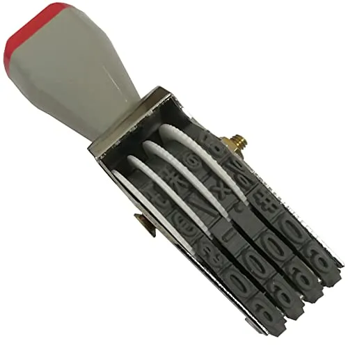 Stempel -Geschäftsstempel, personalisierter digitaler Zeichen-Rollen-Datumsstempel, Multifunktions-DIY-Nummerierungsstempel-Stempel (30x20x90mm)