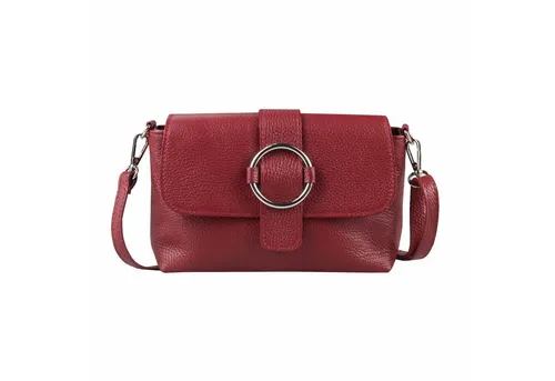 ITALYSHOP24 Schultertasche MADE IN ITALY Damen Leder Tasche Umhängetasche Cross Over Body Clutch, Messenger Bag Brusttasche Hüfttasche Freizeit Abendtasche Smartphone