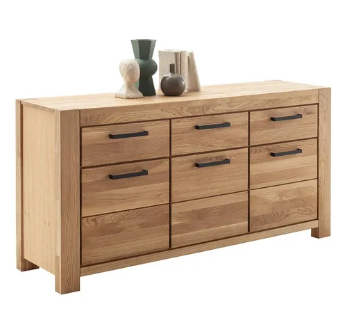 Lomadox Sideboard SELISTE-06, Masshivholzschrank, Eiche teilmassiv geölt, 172cm breit