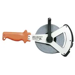 RICHTER Rahmen-Stahlmaßband Metri Anfang A - 30 m - Präzises Messgerät mit eloxiertem Leichtmetallrahmen und handlichem Griff. Ideal für Bau- und Handwerksarbeiten, mit Maßanfang A für einfache Handhabung.