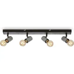 Briloner Deckenleuchte Spotleuchte 4xE27 60W IP20 Antik-Silber - Moderne Deckenleuchte mit 4 schwenkbaren E27 Fassungen, ideal für individuelle Beleuchtung in Wohnräumen. Antik-silbernes Design verleiht jedem Raum einen besonderen Charme.