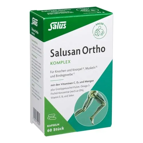 Salusan Ortho Komplex-Kapseln 60 ST - Nahrungsergänzungsmittel mit wichtigen Vitaminen und Mineralstoffen zur Unterstützung der Gelenkgesundheit, gluten- und laktosefrei, ideal für eine ausgewogene Ernährung.